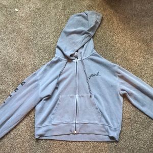 grey zip down jacket